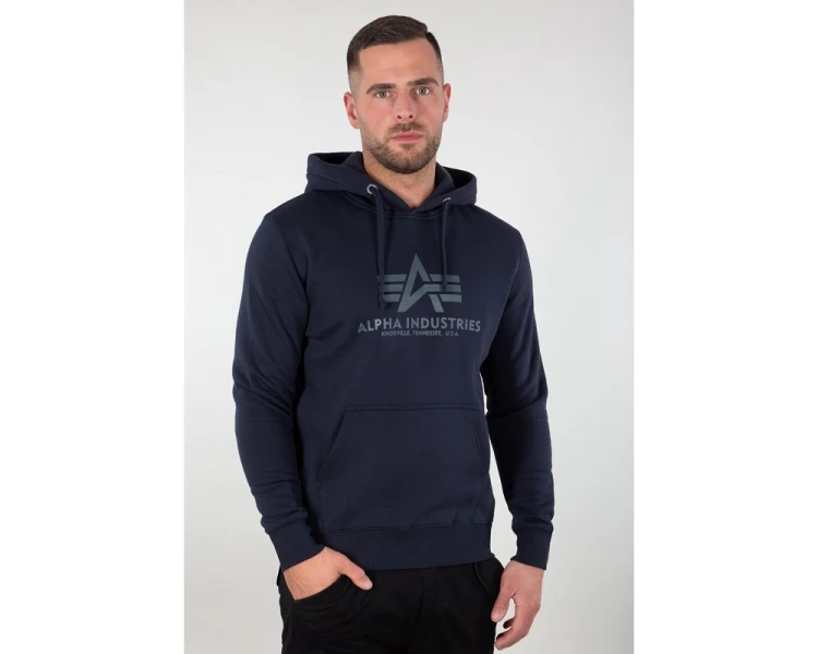 Bluza Alpha Industries Granatowa Basic Hoody  Replica Blue