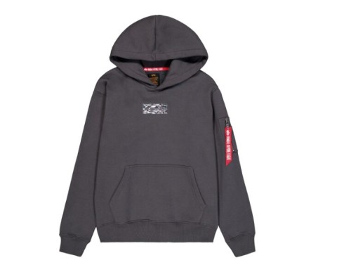 Bluza Alpha Industries Metal Plate Hoody Vintage Grey