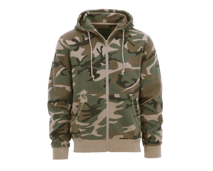 Bluza na suwak Camo Woodland Kosumo