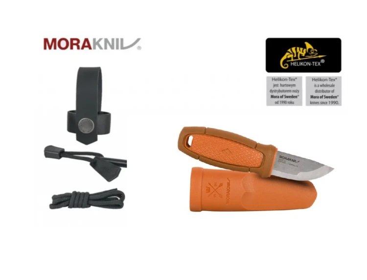 Eldris Neck Knife Mora Burned Orange
