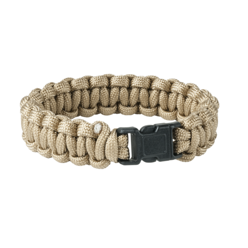 Bransoletka SURVIVAL BRACELET - Paracord - Coyote