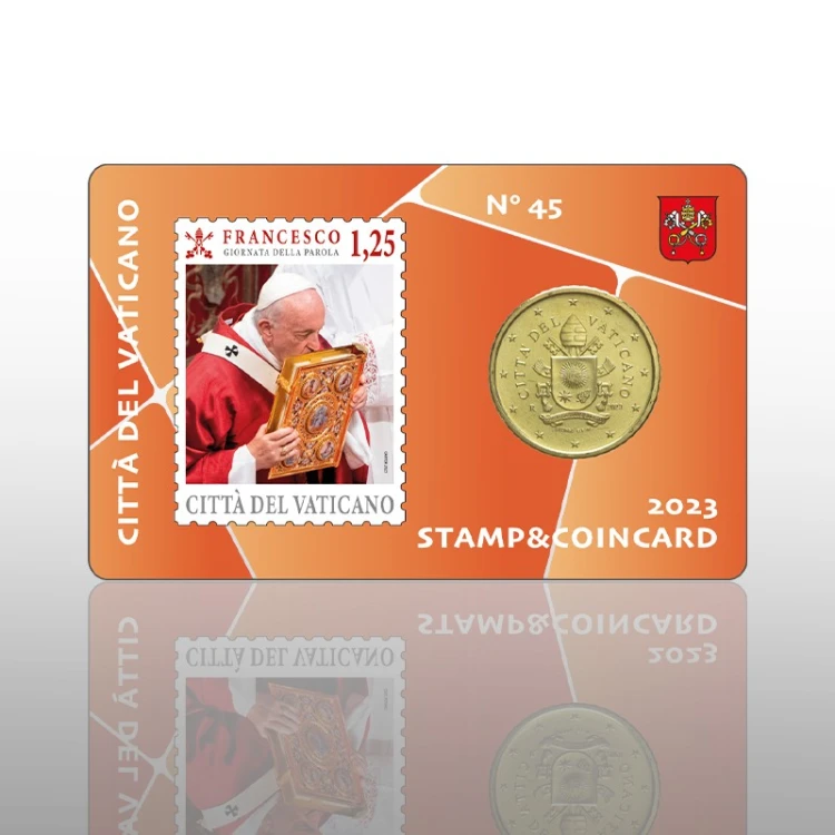 Watykan, 0,5 € coin card znaczek 1,25 € nr 45, 2023