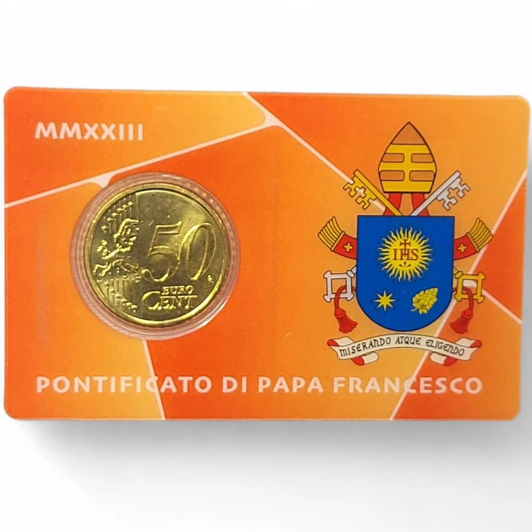 Watykan, 0,5 € coin card znaczek 1,25 € nr 45, 2023