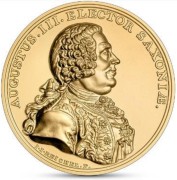 Złota moneta 500 zł August III Sas