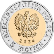 Moneta obiegowa 5 zł Odkryj Polskę – Opactwo Benedyktynów w Tyńcu 2024 awers