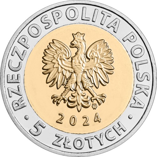 Moneta obiegowa 5 zł Odkryj Polskę – Opactwo Benedyktynów w Tyńcu 2024 awers