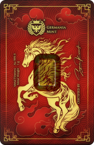 1 g Sztabka złota Rok Smoka 2026 Germania Mint