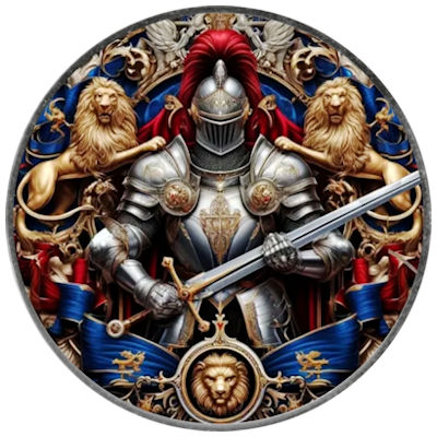 1$, Amerykański Orzeł, Królewski Mistrz, Seria: Knights of Honor, Srebrna moneta
