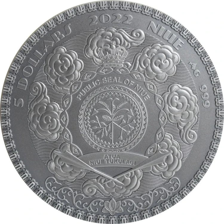 Srebrna moneta 5$ Jing Ke Seria: Słynne zamachy awers