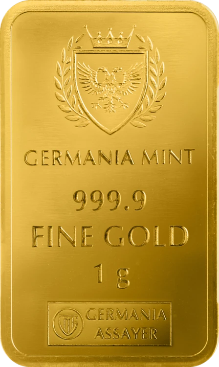 1 g Sztabka złota, Byk i Niedźwiedź Germania Mint