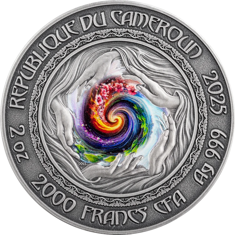 2000 franków CFA, Syrena, Seria: Duchy natury, Srebrna moneta