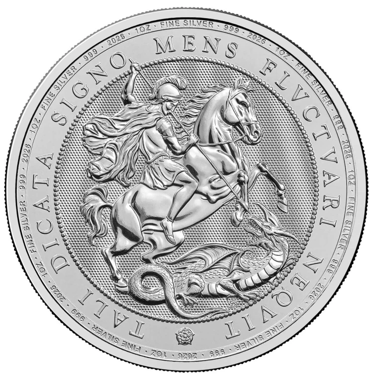 1 uncja, Święty Jerzy i smok, THE ROYAL MINT, Srebrna moneta, 2026