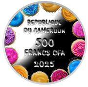 500 franków CFA, Moneta urodzinowa, Srebrna moneta, awers