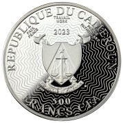 Srebrna moneta 500 CFA Księżyc, Seria: Układ słoneczny awers