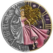 Srebrna moneta 1$ Kopciuszek rewers