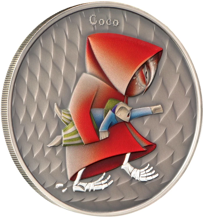 Srebrna moneta 2$ Coco, Seria: Świat Kryptyd rewers