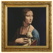 Srebrna moneta 1$ Dama z gronostajem rewers