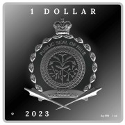 Srebrna moneta 1$ Dama z gronostajem awers
