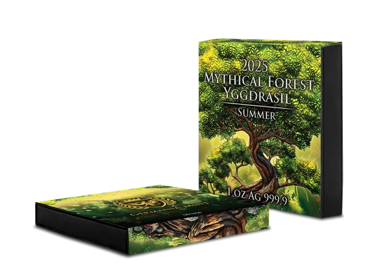 1 uncja, Yggdrasil – lato, Seria: Mitologiczny las, Srebrna moneta