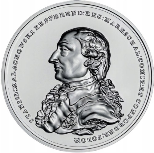 Srebrna moneta 50 zł Skarby Sztuki Medalierskiej Stanisław Małachowski rewers