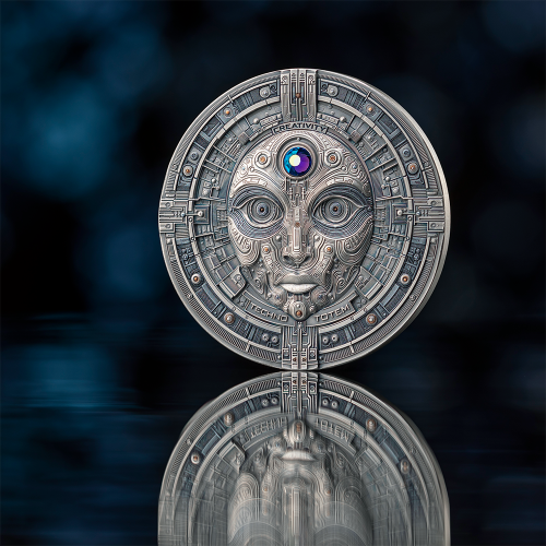 1000 Satoshi, Twórca, Seria: Techno totem, Srebrna moneta
