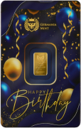 1 g Sztabka złota Happy Birthday, Germania Mint