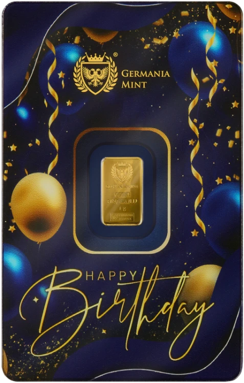 1 g Sztabka złota Happy Birthday, Germania Mint