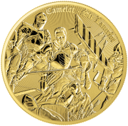 1 uncja, Sir Lancelot, Srebrna moneta pozłacana