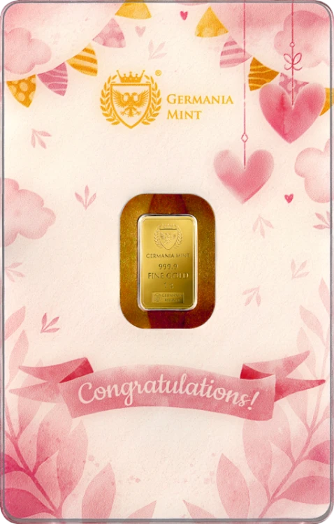 1 g Sztabka złota New Born 2026 Germania Mint