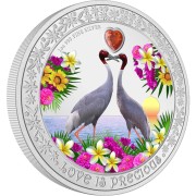 Srebrna moneta 2$ Love is Precious – Sarus Cranes