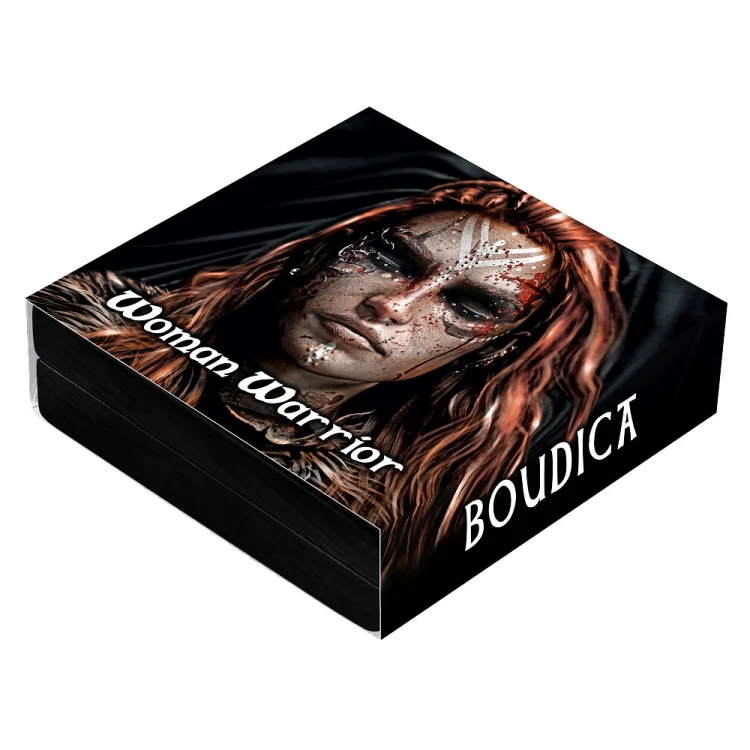 Srebrna moneta 5$ Boudica Seria; Wojownicze Kobiety etui