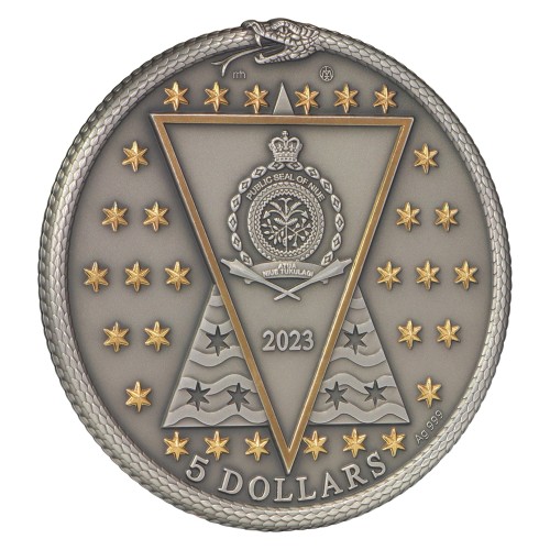 Srebrna moneta 5$ Paracelsus awers