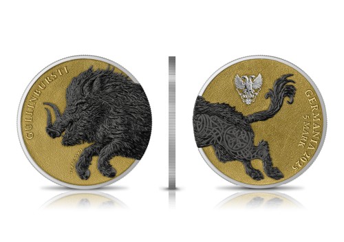 Gullinbursti Geminus 2×1 oz, Seria: Germania Beasts, Srebrna moneta
