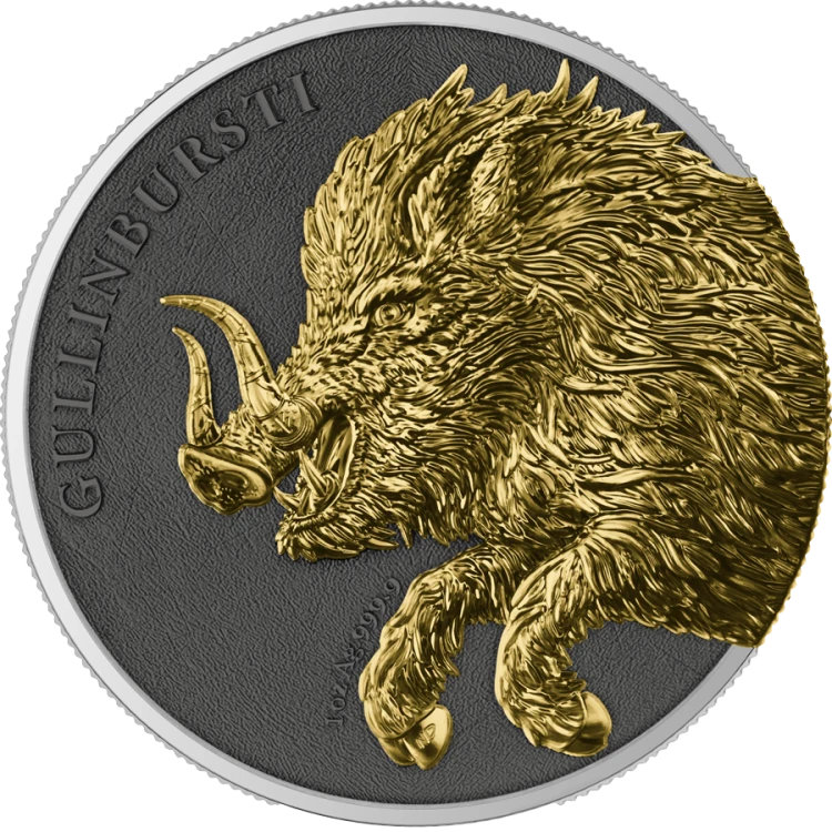 Gullinbursti Geminus 2×1 oz, Seria: Germania Beasts, Srebrna moneta