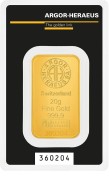 Sztabka złota 20 g Agor Heraeus