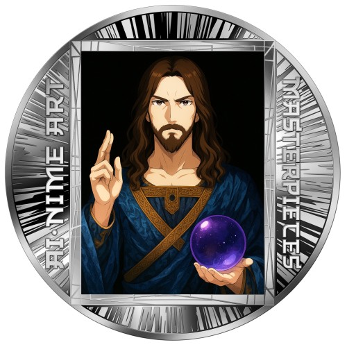 500 franków CFA, Salvator Mundi , Seria: Anime Art, Srebrna moneta