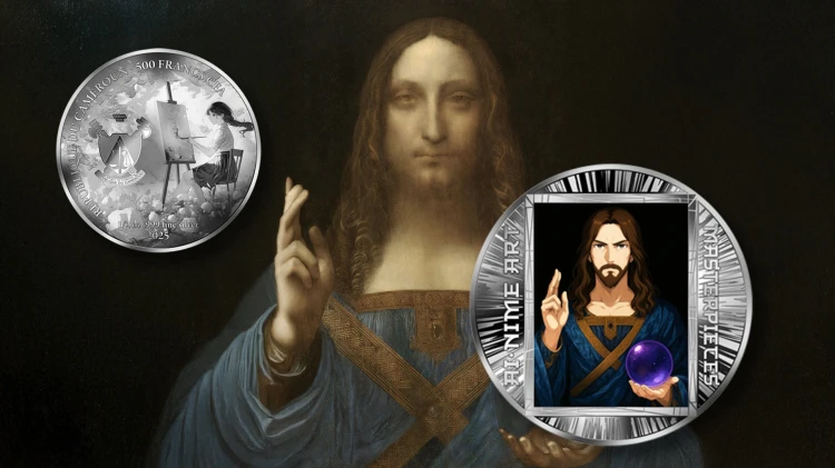 500 franków CFA, Salvator Mundi , Seria: Anime Art, Srebrna moneta