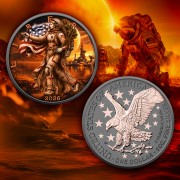 1$, Amerykański Orzeł, Stany Zjednoczone w drodze na Marsa, Srebrna moneta