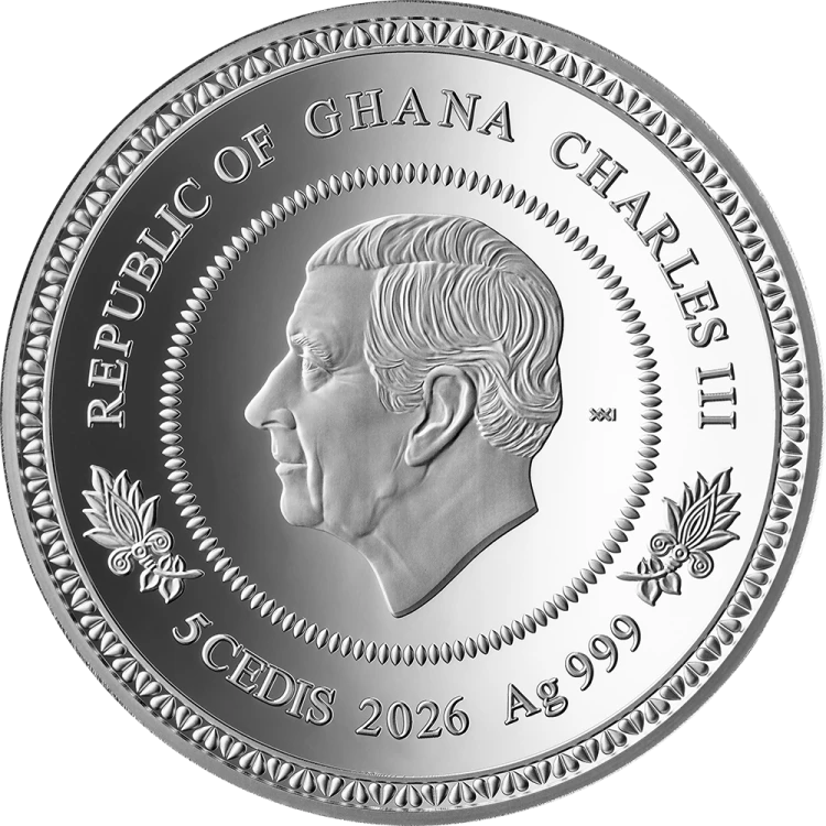 5 Cedi, Letnie drzewo życia, Srebrna moneta