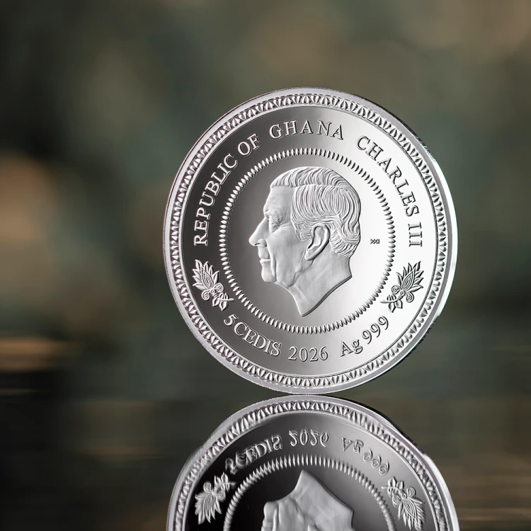 5 Cedi, Letnie drzewo życia, Srebrna moneta