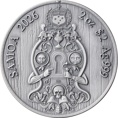 2 $, Tajne stowarzyszenia , Seria: Zakon Templariuszy, Srebrna moneta