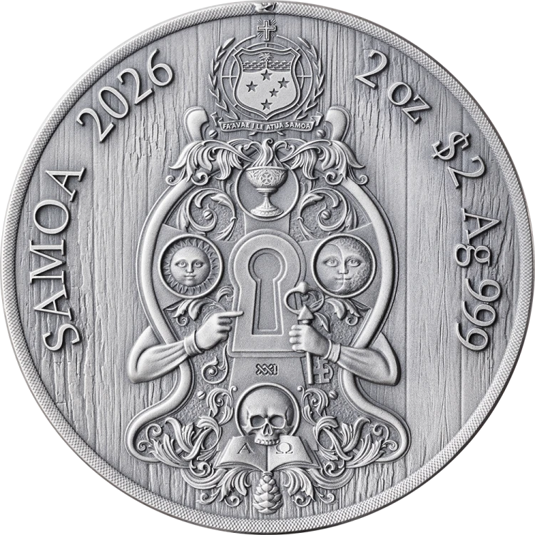 2 $, Tajne stowarzyszenia , Seria: Zakon Templariuszy, Srebrna moneta