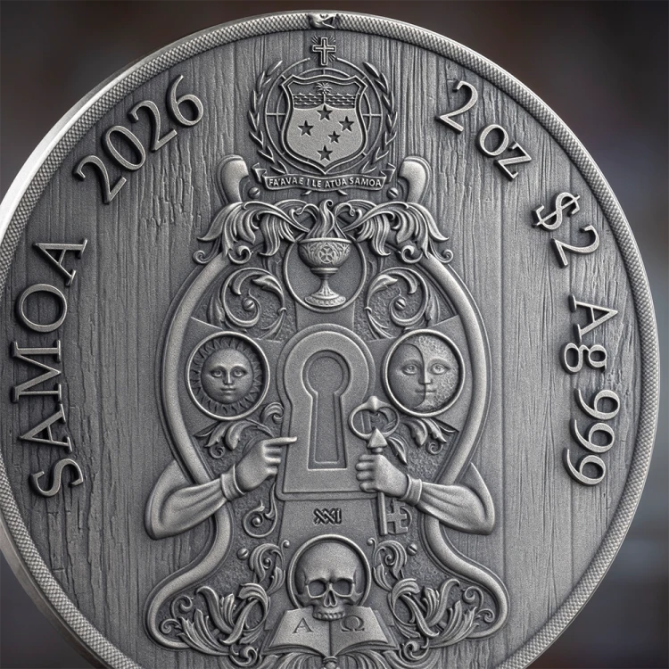 2 $, Tajne stowarzyszenia , Seria: Zakon Templariuszy, Srebrna moneta