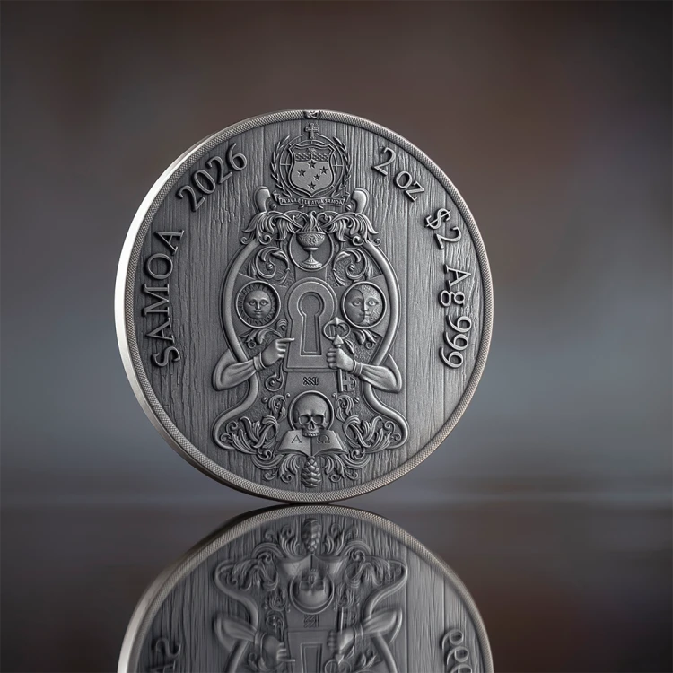2 $, Tajne stowarzyszenia , Seria: Zakon Templariuszy, Srebrna moneta