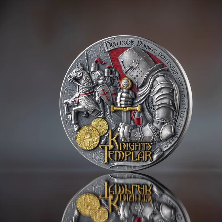 2 $, Tajne stowarzyszenia , Seria: Zakon Templariuszy, Srebrna moneta