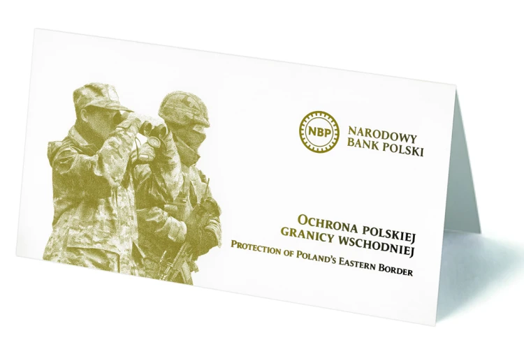 Banknot kolekcjonerski 20 zł Ochrona polskiej granicy wschodniej strona obwoluta