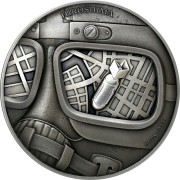Srebrna moneta 5$ Hiroszima, Seria: Ludzkie tragedie rewers