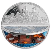 Srebrna moneta 3D 5 $ Arka Noego góra