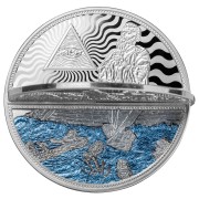 Srebrna moneta 3D 5 $ Arka Noego spód