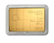 Złota sztabka Valcambi CombiBar 10 x 1/10 oz rewers